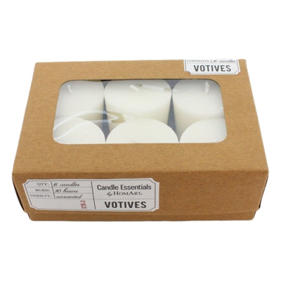 Votive Box of 6 - Ivory
