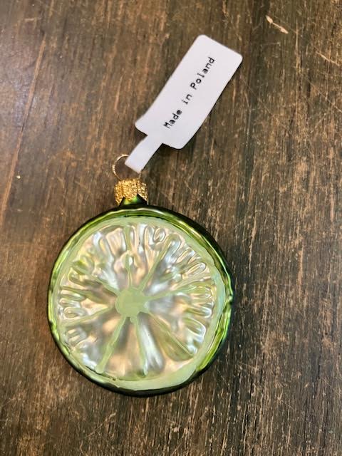 Slice of Lime Citrus Fruit Ornament