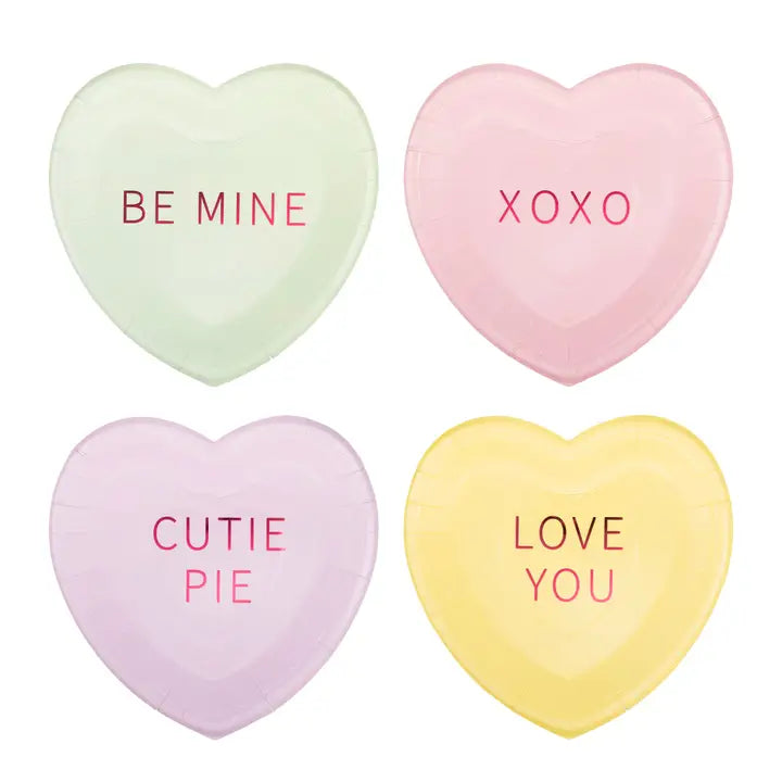 Conversation Hearts Dessert Plate