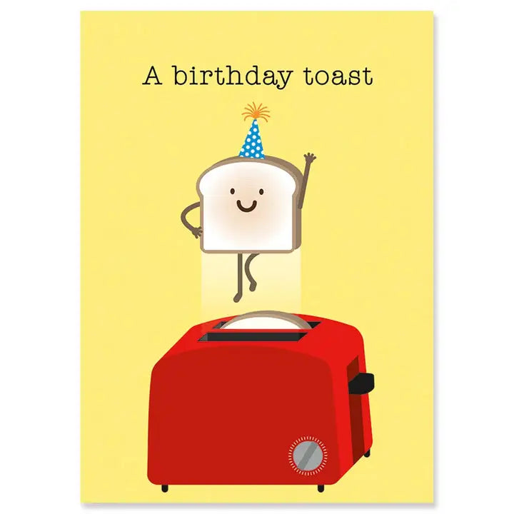 Simple Toast Birthday Greeting Card 4.5 X 6.25"