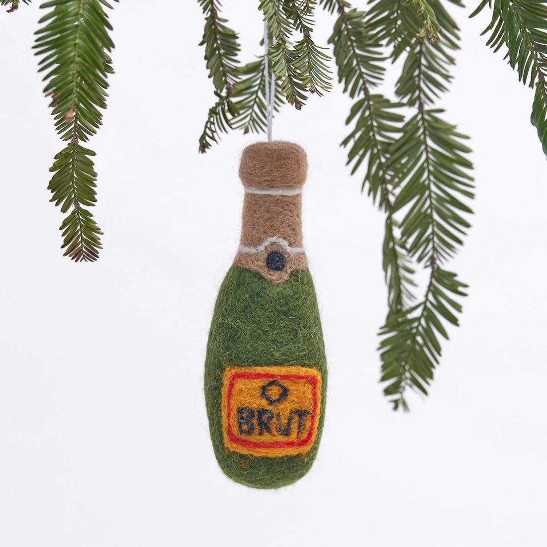 Champagne Felt Ornament