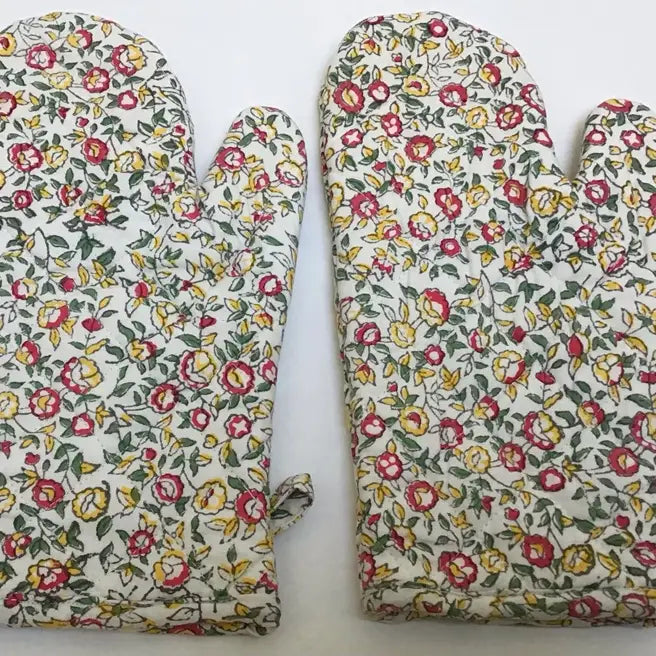Oven Mitt Cornwall Yellow/Pink