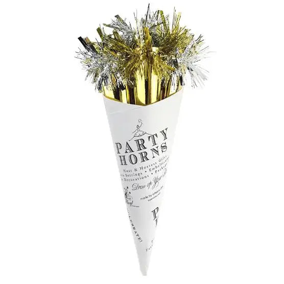Party Horn Bouquest Gold Silver