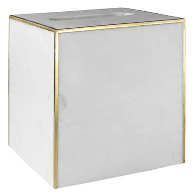 Loren Tissue Holder Marble & Brass