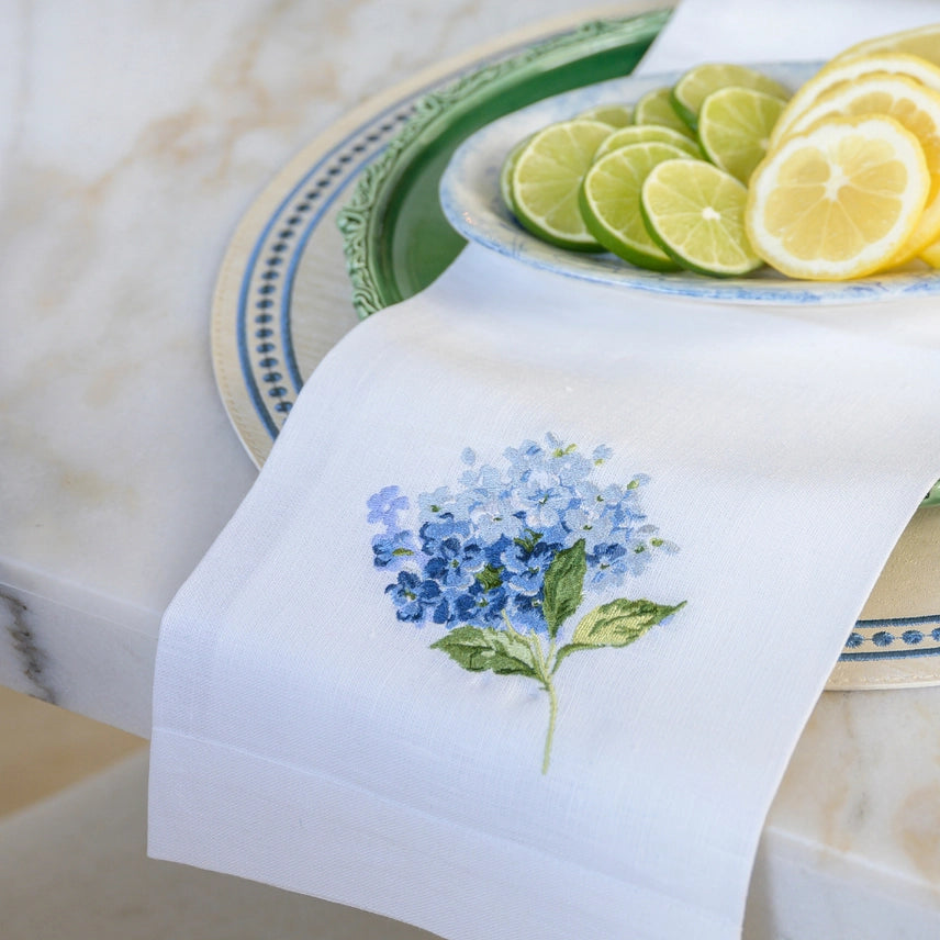Hydrangea Linen Towel