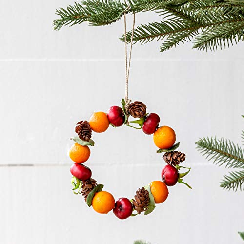 Rosehip and Kumquat Wreath Ornament