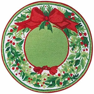 Holiday Cheer Hook Rug 3' Round