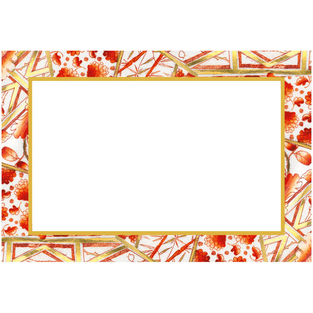 Gilded Porcelain Coral Foil Place Cards