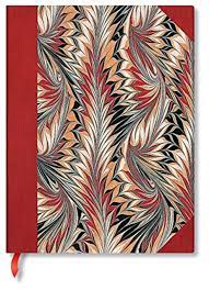 Hardcover Journal Rubedo Cockerell Marbled Paper 144 pages