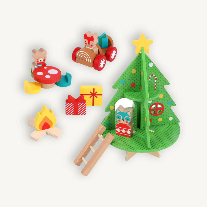 Christmas Treehouse Wooden Play Set