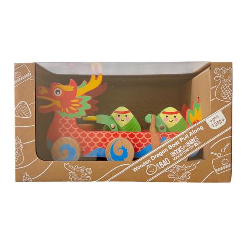 Wooden Dragon Boat Pull-Along