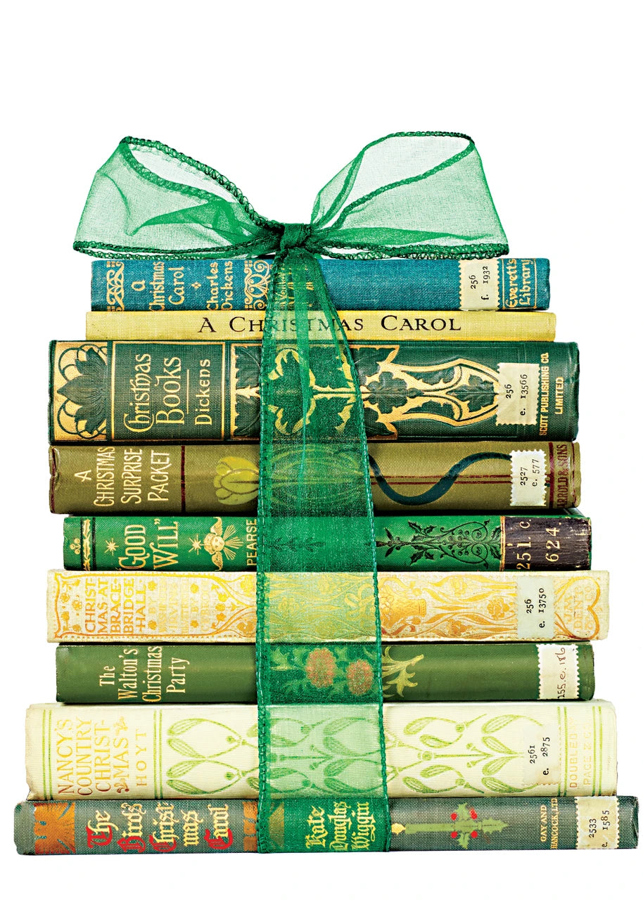 Reader's Gift in Green Christmas Cards