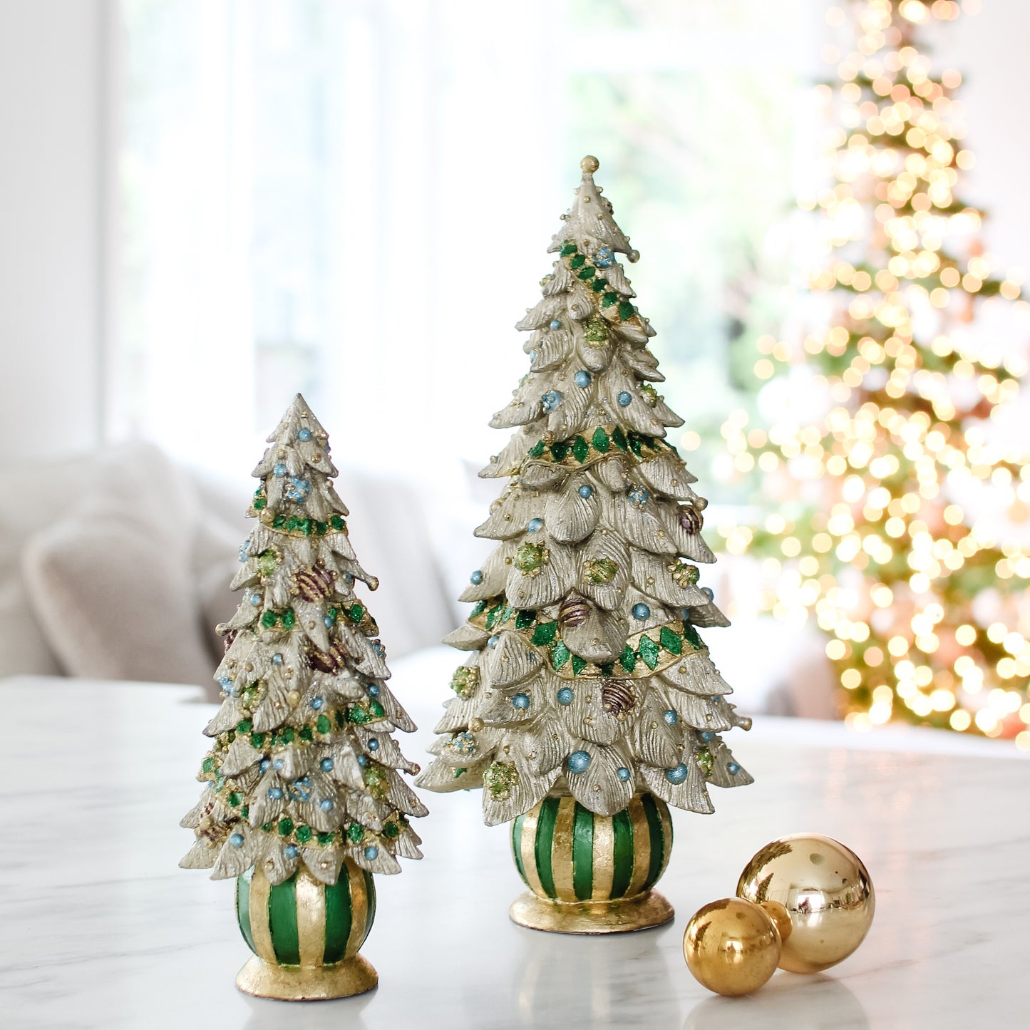 13" Merry Traditions Cone Tree (Mystik Champagne)