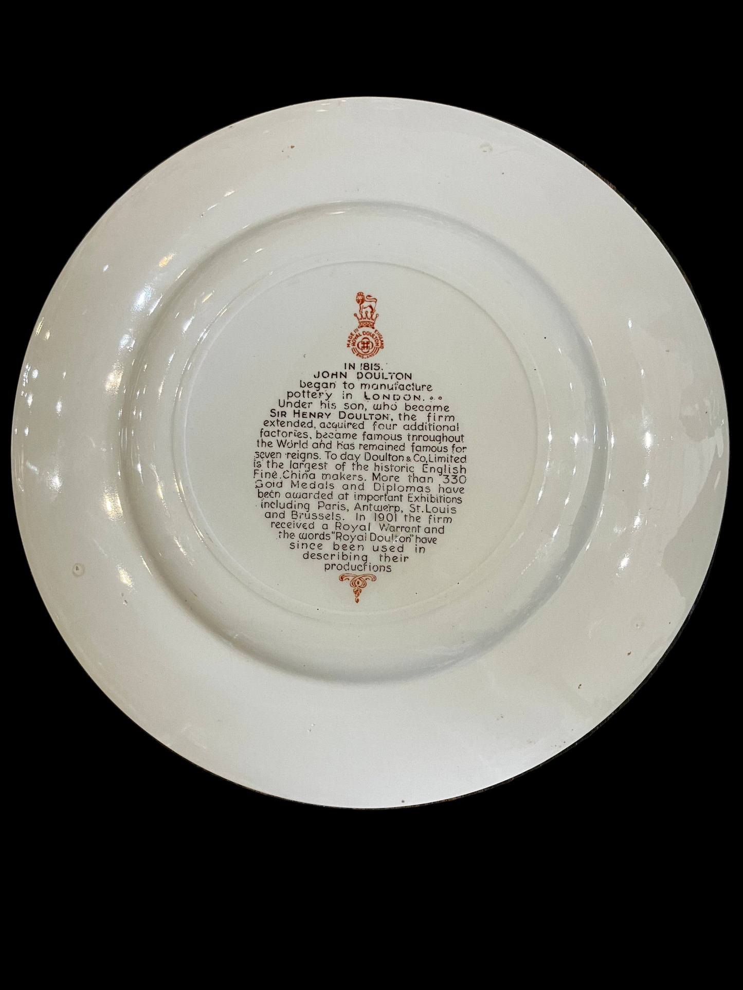 Vintage Royal Doulton “The Rose and the Thistle, the Shamrock and Lis, all bloom in one Garden neath the Maple tree” Commemorative Plate