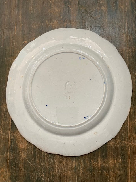 Historical Blue Staffordshire Plate - Cattle and Sheep