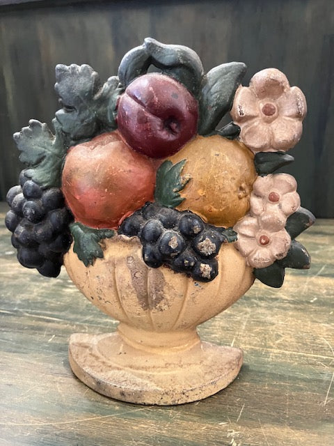 Fruit Basket Cast Iron Doorstop