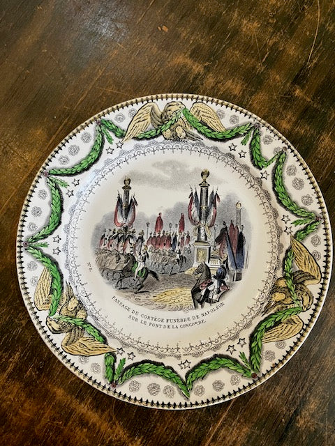 Napoleon Plate "Passage du Cortege Funebre de Napoleon sur le Pont de la Concorde"