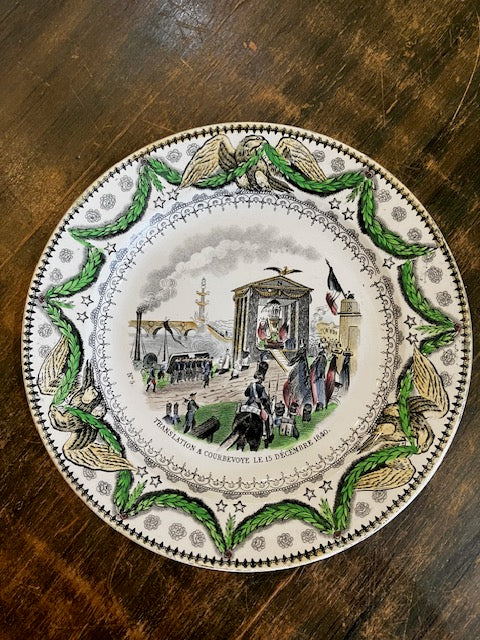 Napoleon Plate "Translation a Courbevoye le 15 Decembre 1840"