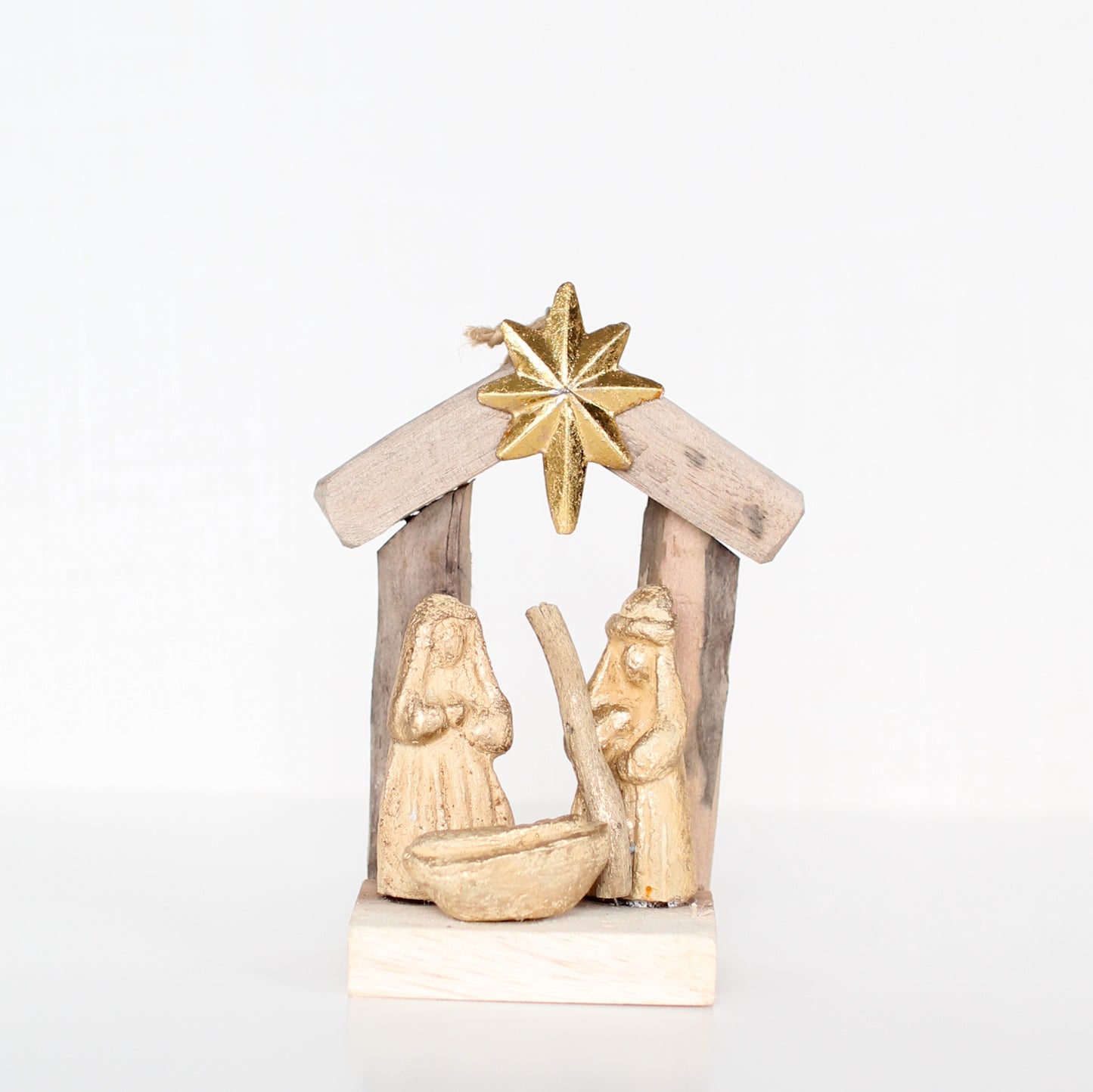 5" Driftwood Holy Family Scene