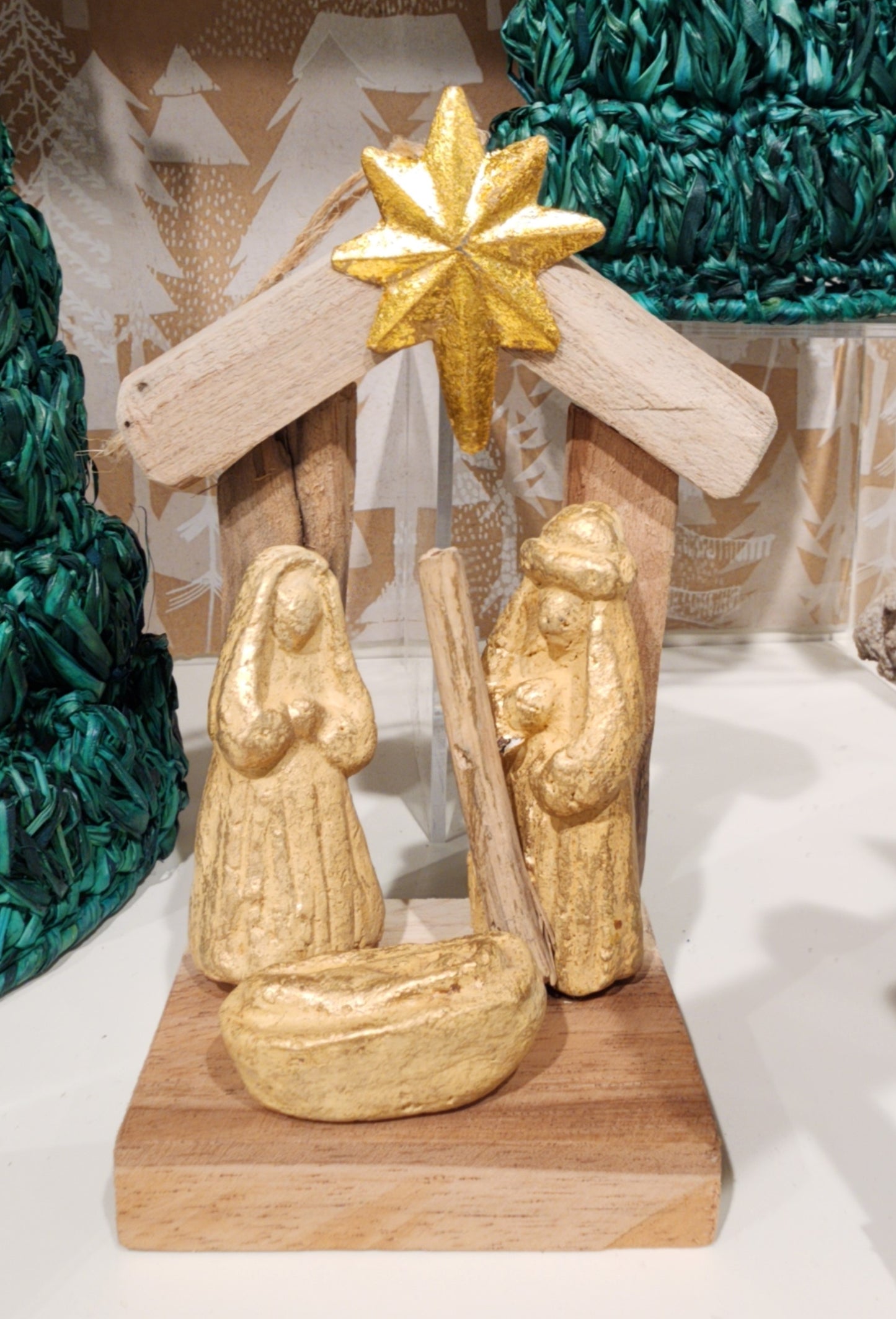 5" Driftwood Holy Family Scene