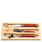 Jean Dubost 3pc Cheese Set with Red Handles