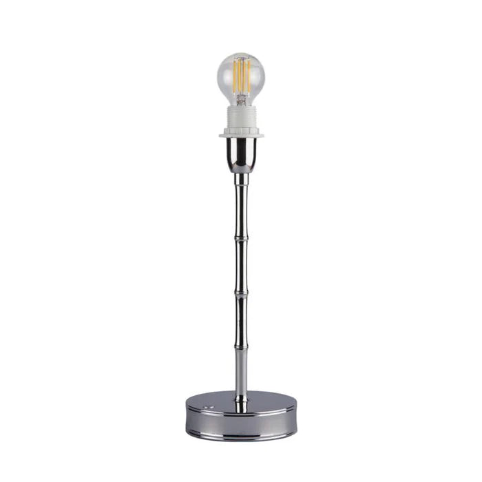 Bamboo Lamp with Silver Base