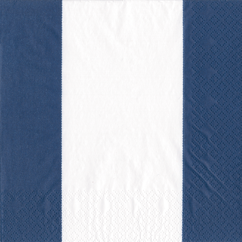 Bandol Stripe Navy Cocktail Napkin
