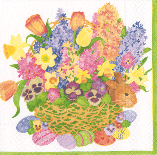 Cocktail Napkin Peek A Boo Bunny