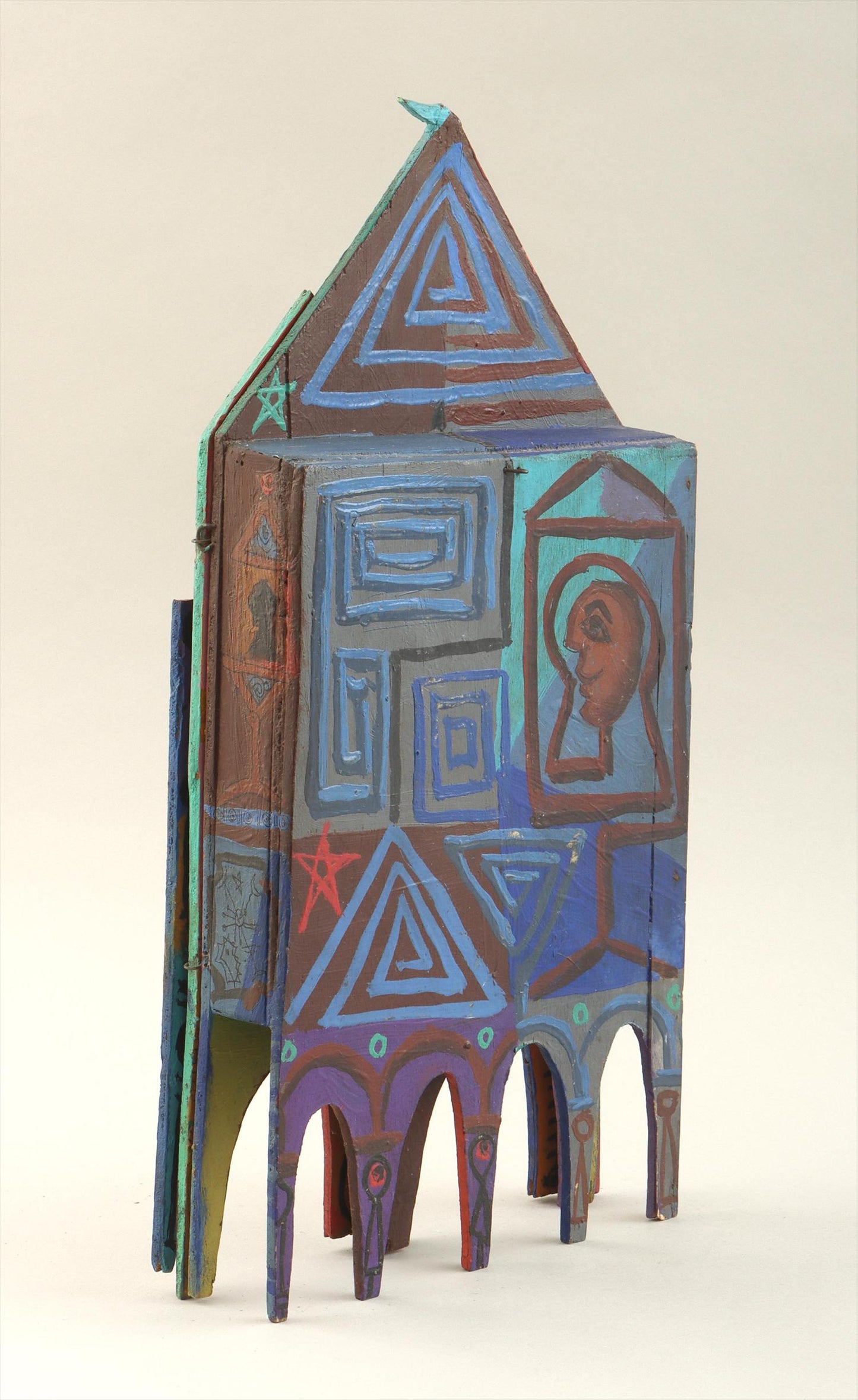 Outsider Art Triptych Shadowbox