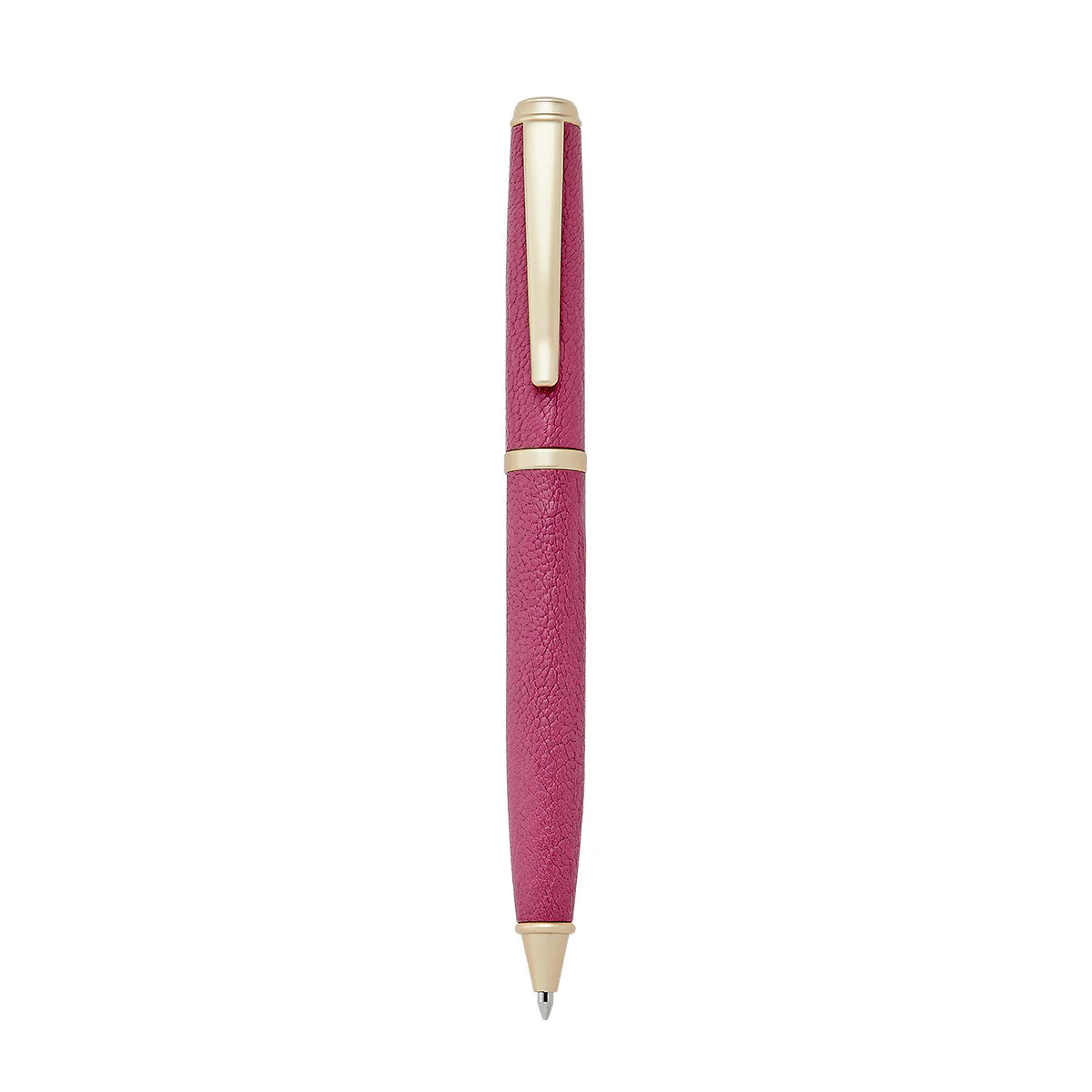 Leather Wrapped Pen Pink Goatskin