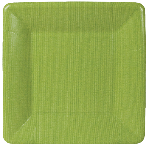 Grosgrain Border Moss Green Salad Plates Square