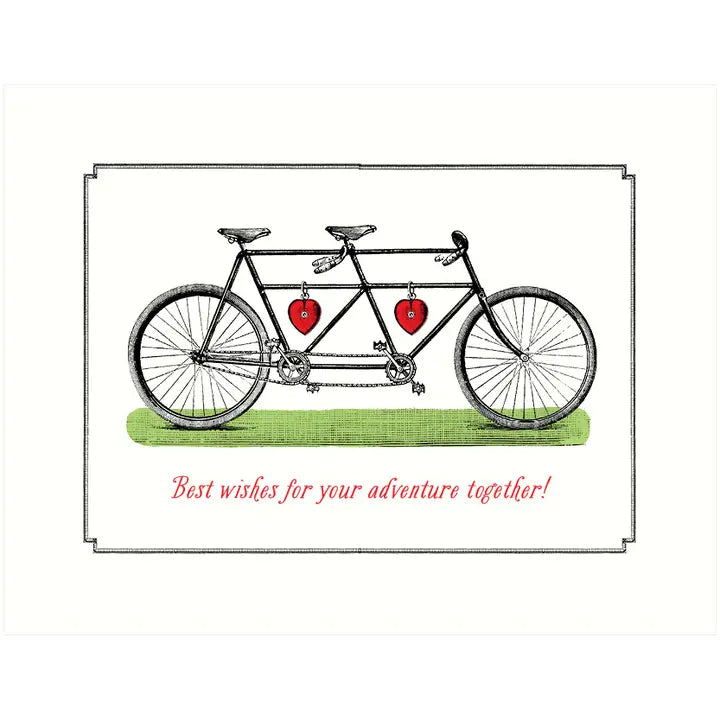 Tandem Wedding Greeting Card