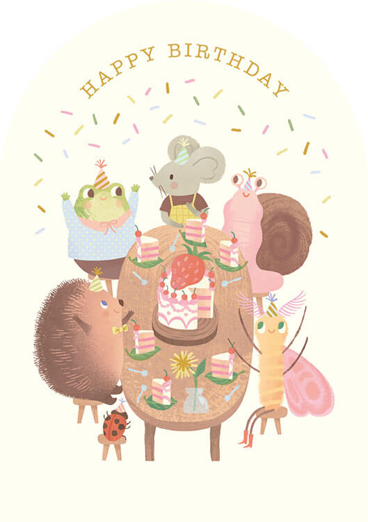 Critter Party Birthday Greeting Card