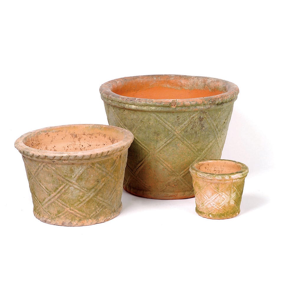 Large Aged Equi Planter 14″D 13″H