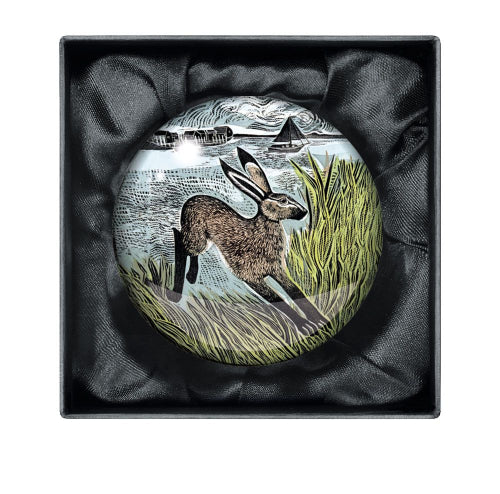 Young Hare Crystal Paperweight