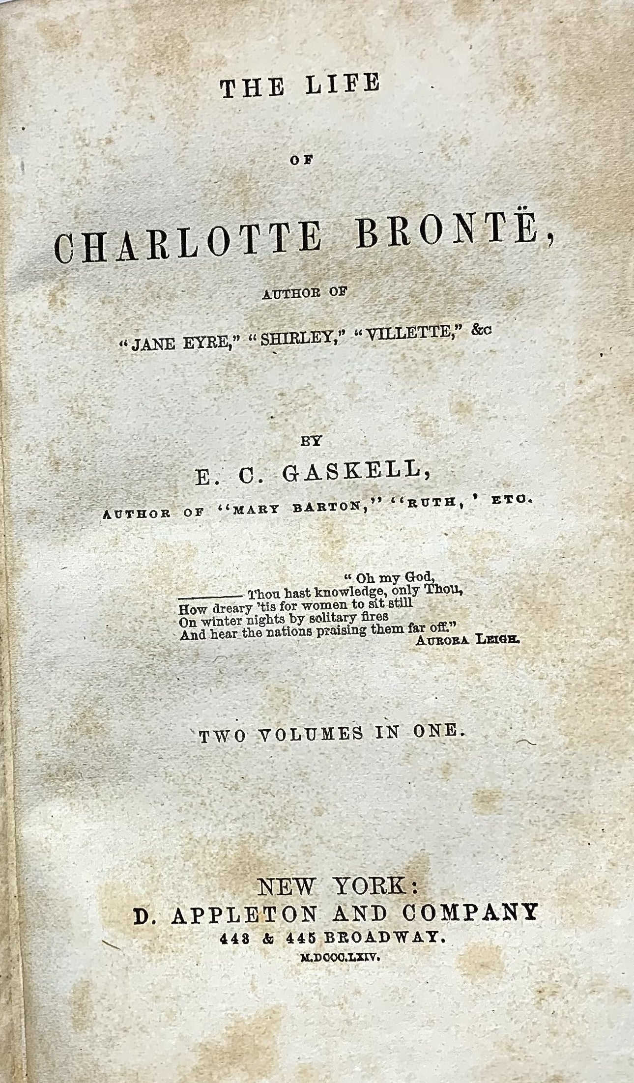 The Life of Charlotte Bronte