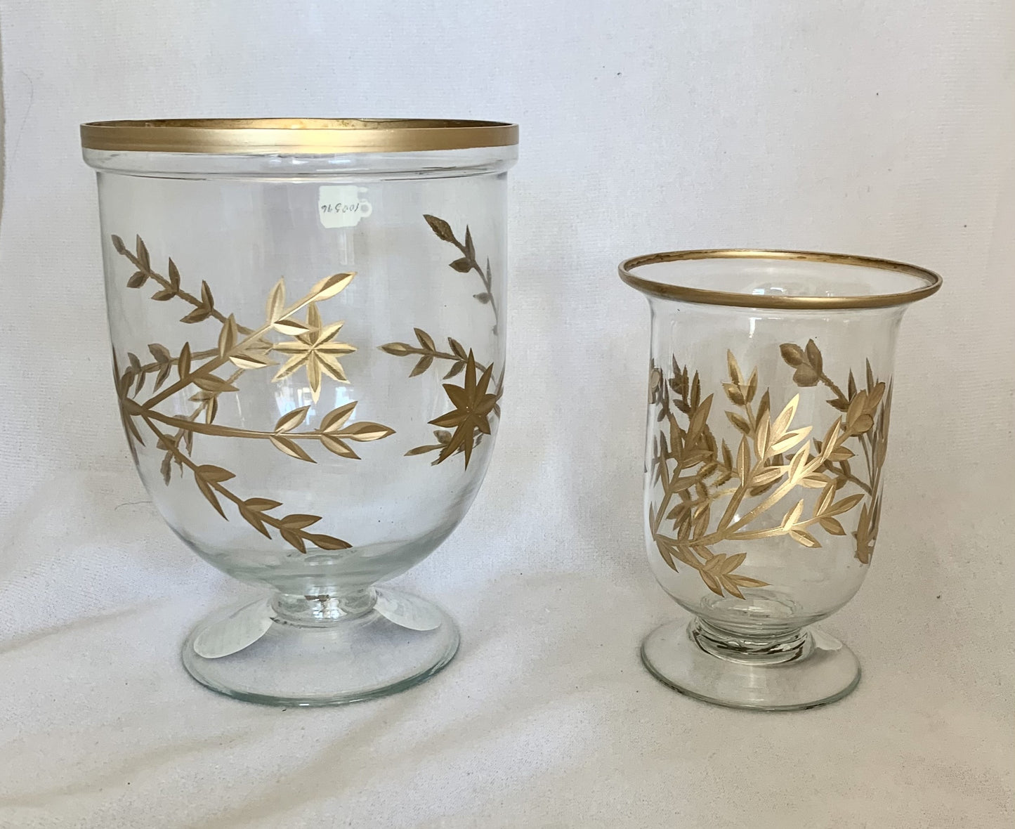 Golden Leaf Footed Vase