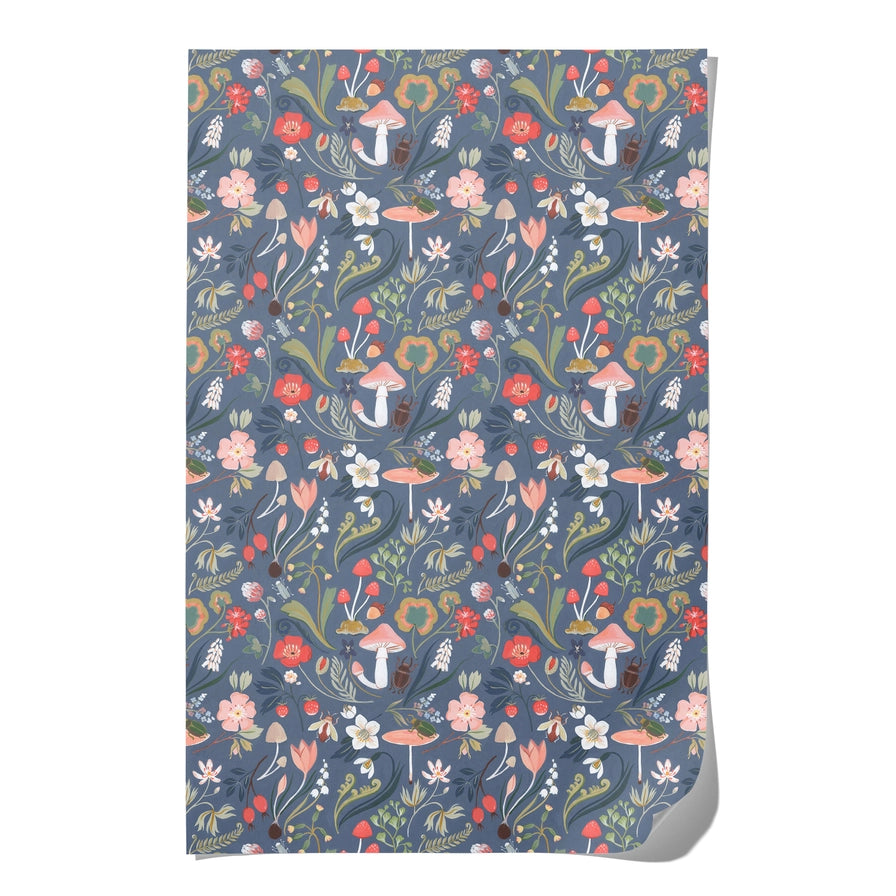 Forest Blue Wrapping Paper