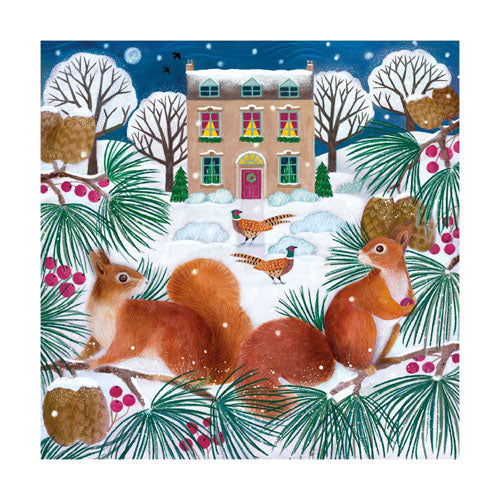 Snowy Squirrels Boxed Cards