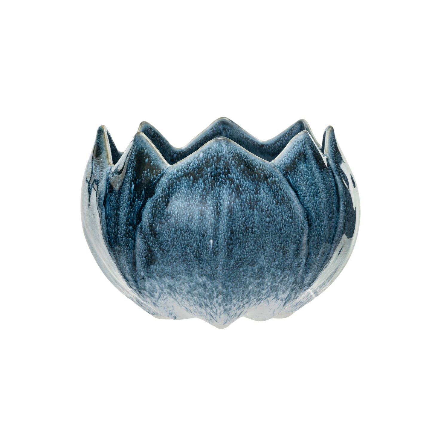 Stoneware Flower Shaped Planter Holds 6" Pot