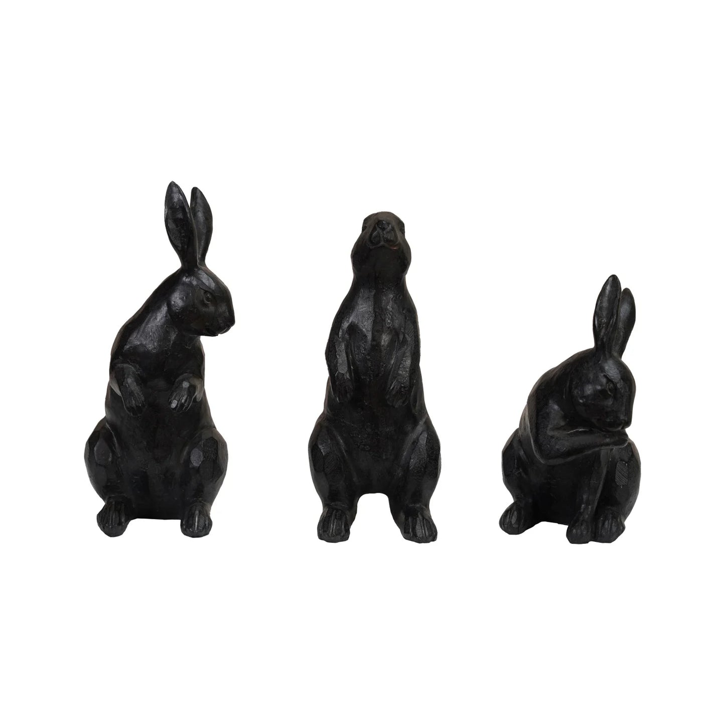 Resin Rabbit Deco Cast Iron Finish
