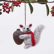 Squirrel Felt Ornament