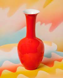 Mini Lotus Vase Coral Red