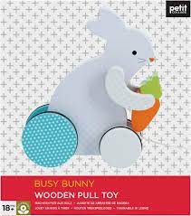 Busy Bunny Wooden Pull Toy