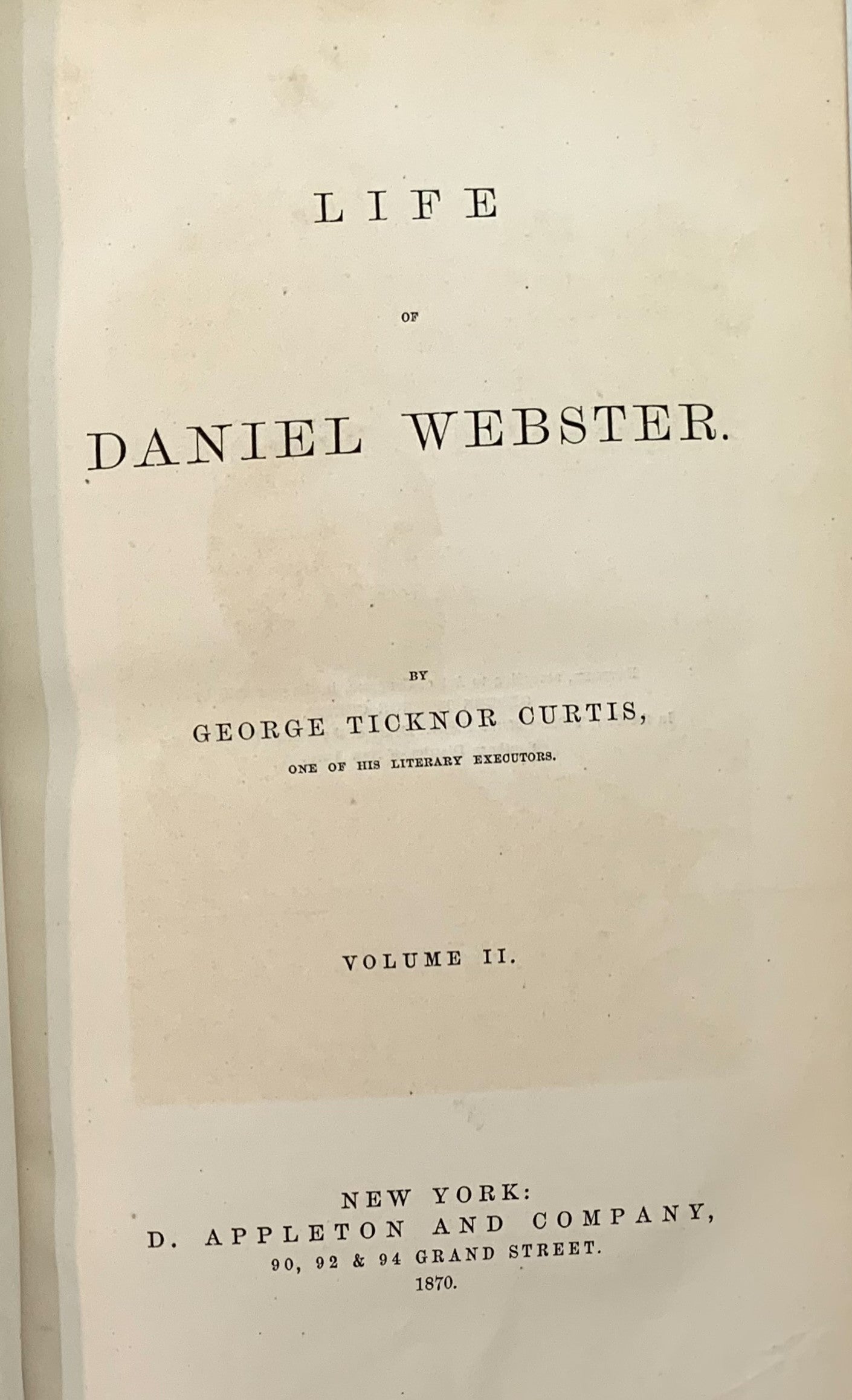 Life of Daniel Webster
