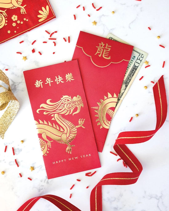 Lunar New Year Dragon Red Envelopes