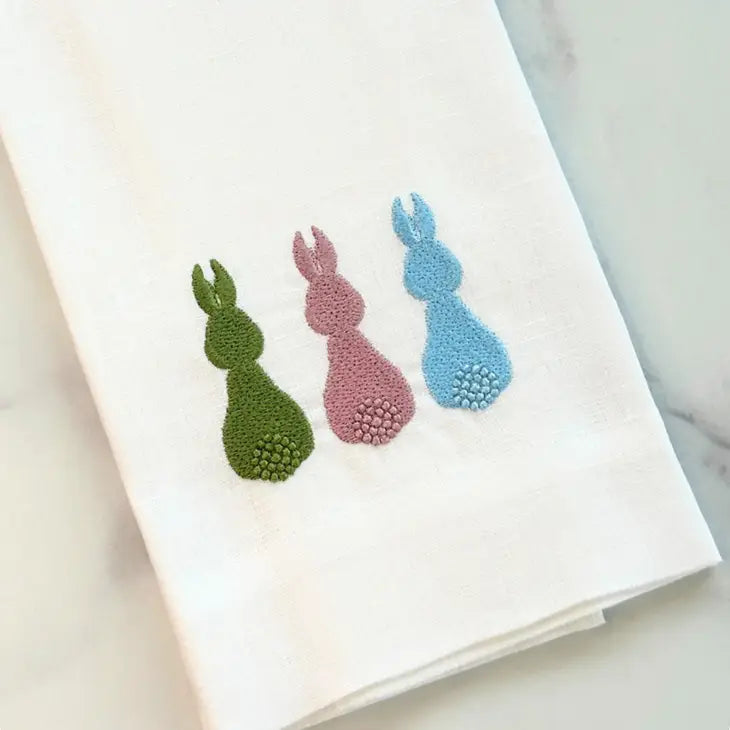 Easter Bunny trio Linen Towel