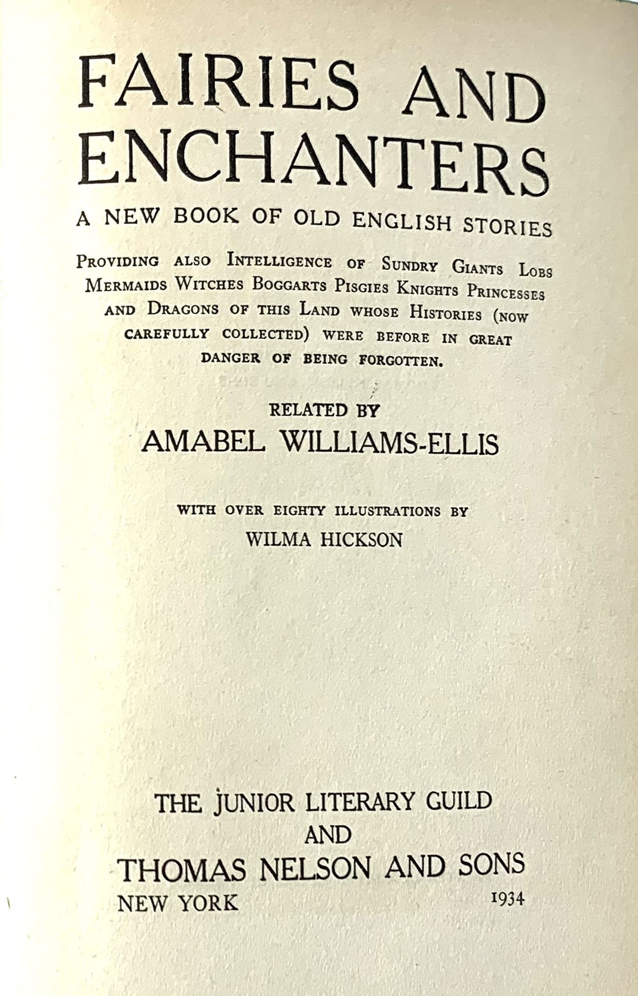 Fairies and Enchanters: A New Book of Old English Stories