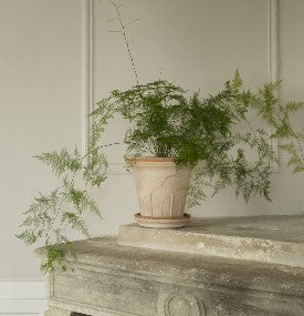 Fleur 25 cm / 9.8 in pot & tray in Rosa Terracotta