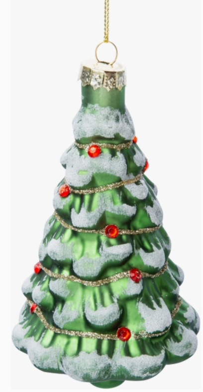 Christmas Tree Glass Ornament
